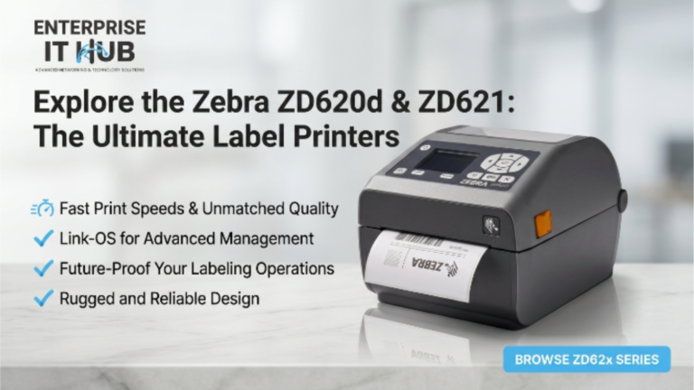 Zebra ZD620d ZD621 label printers on a warehouse packing station — Enterprise IT Hub