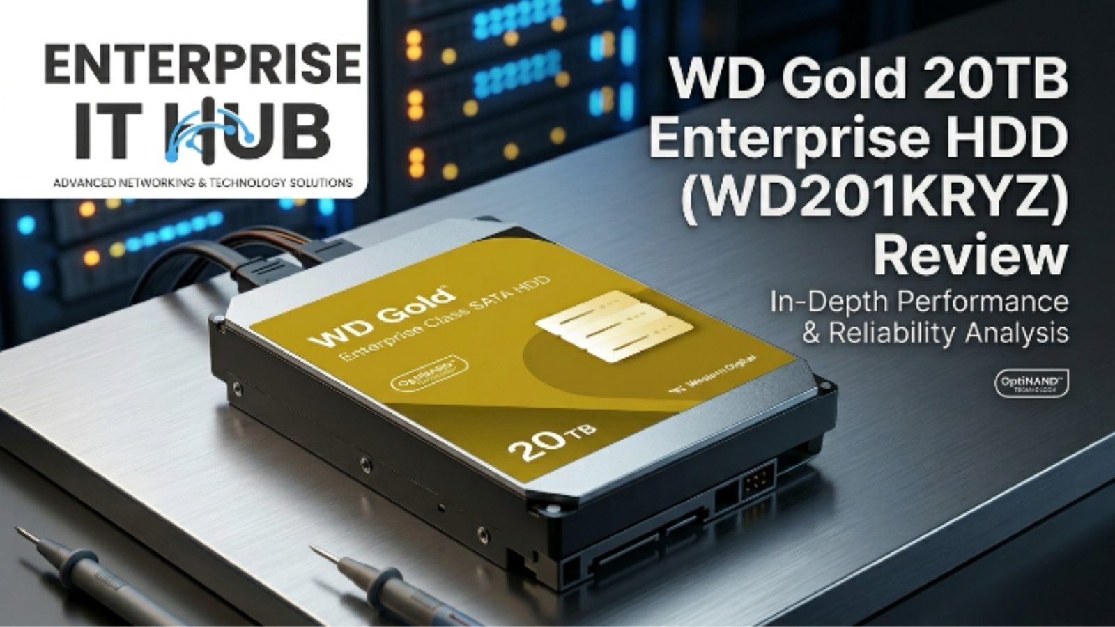 WD Gold 20TB Enterprise HDD WD201KRYZ featuring enterprise-grade storage, high reliability, and performance for servers and data centers.