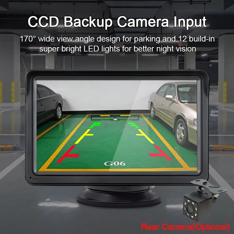Portable CarPlay screen backup camera parking view