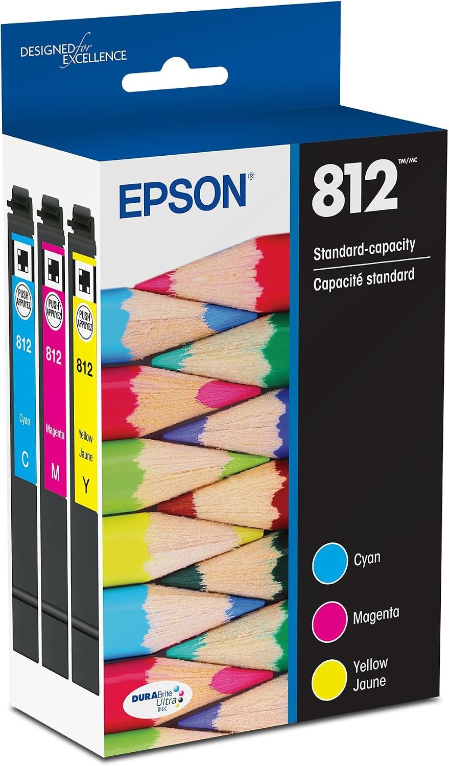 Epson 812 DURABrite Ultra Ink Combo Packs standard Cyan Magenta Yellow T812520-S