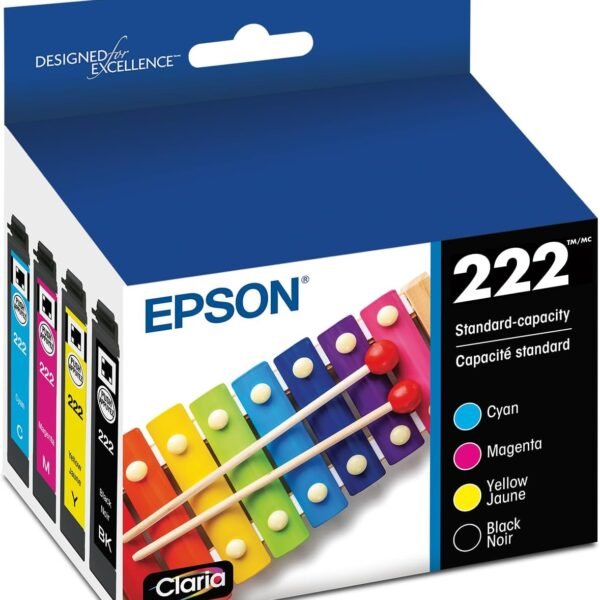 Epson 222 Claria Ink Cartridges standard black and color combo pack T222120-BCS