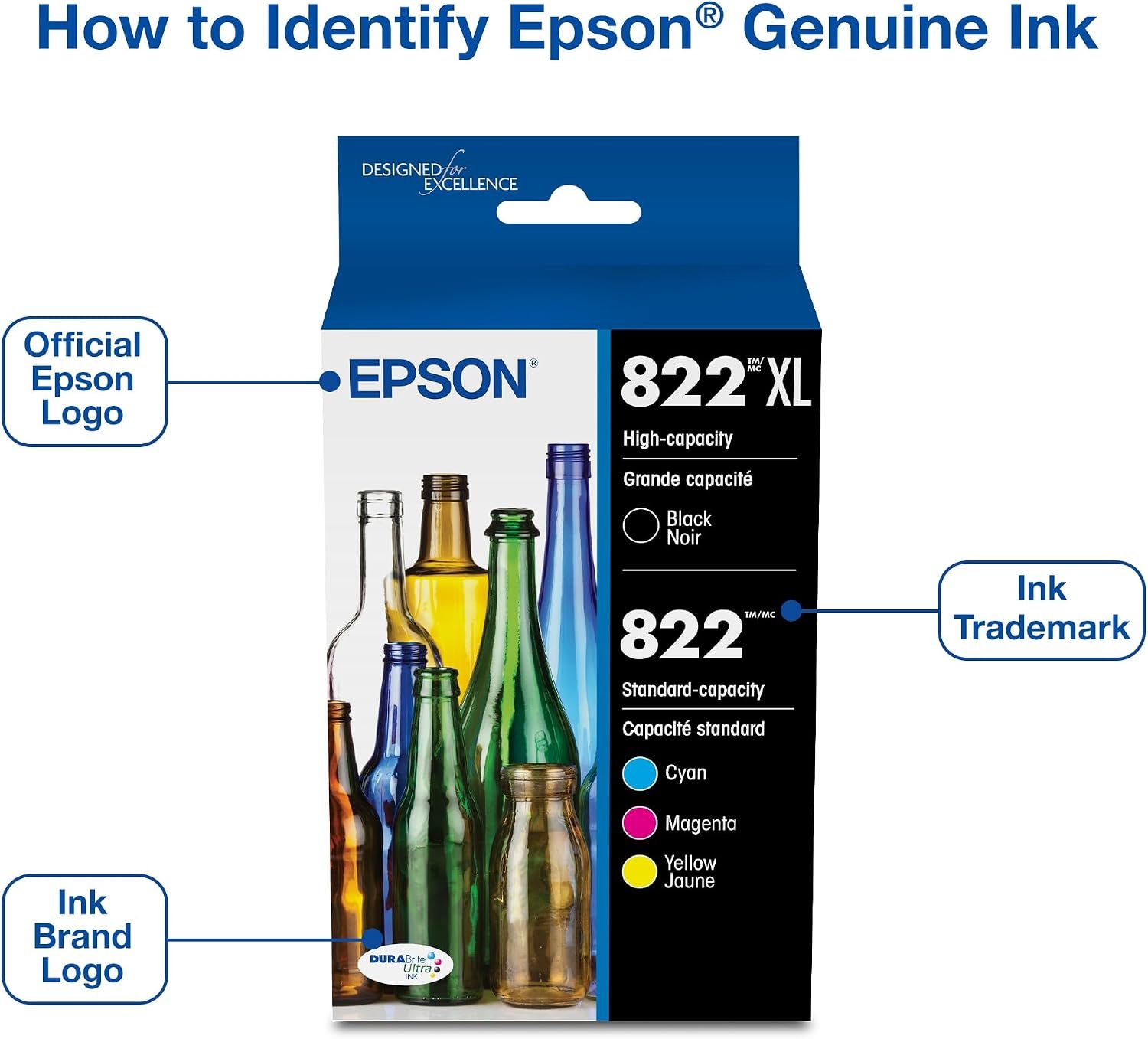 Epson 822 / 822XL DURABrite Ultra Ink Cartridges – Standard, XL & Combo Packs - Image 4