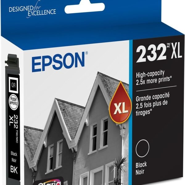 Epson 232XL Black Ink Cartridge – Claria High Capacity, T232XL120-S