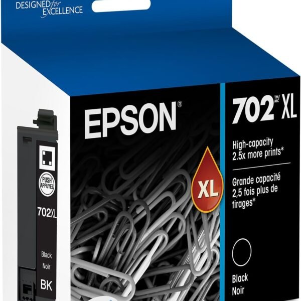 Epson 702XL Black Ink Cartridge – High Capacity DURABrite Ultra, T702XL120-S