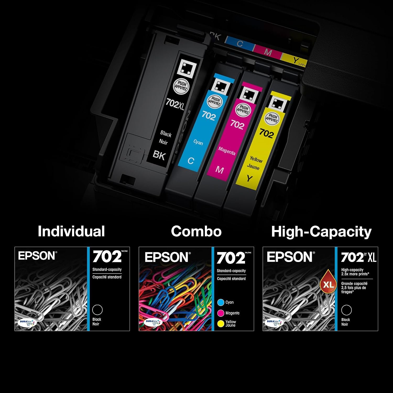 Epson 702XL Black Ink Cartridge – High Capacity DURABrite Ultra, T702XL120-S - Image 3