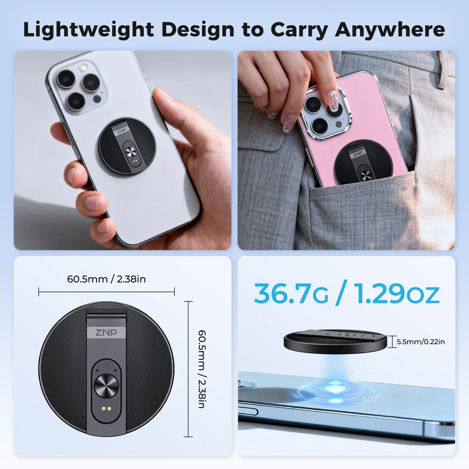 Lightweight AI translator attaches to phone