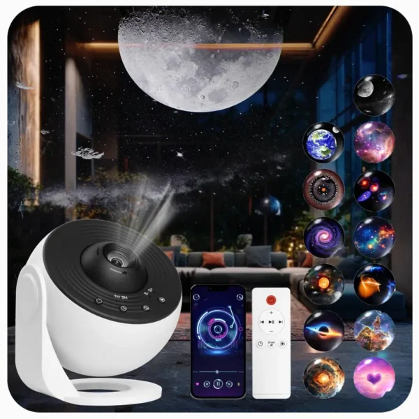 Galaxy star projector pro with remote and HD film discs