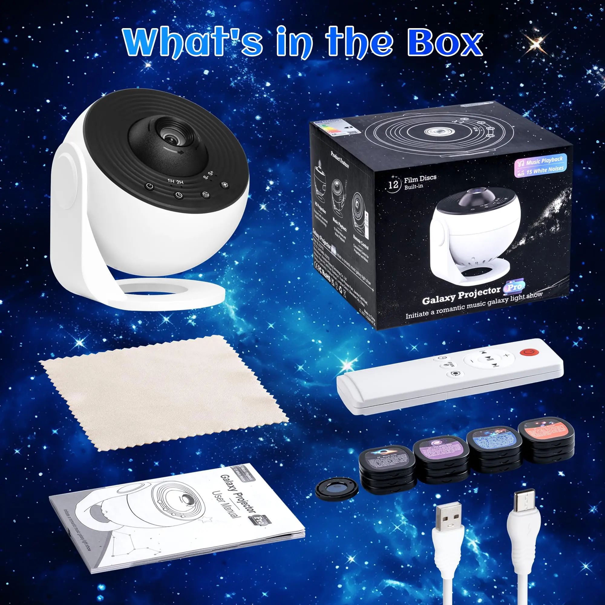 Galaxy projector what is in the box