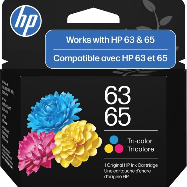 HP 63/65 Tri-Color Ink Cartridge (Replaces Both 63 & 65) - Compatible with HP DeskJet, Envy & OfficeJet Series (B7RT2AN)