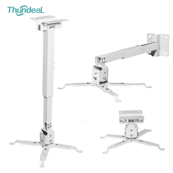 Universal height adjustable projector ceiling mount